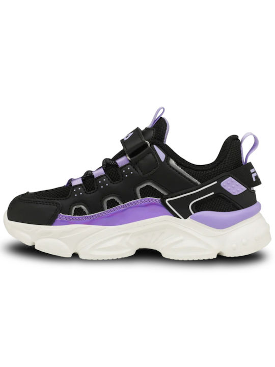 Fila Încălțăminte Sport pentru Copii talpa joasa Memory Spinel 3 V cu luminite Negre