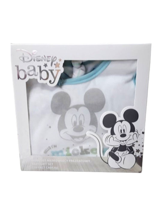 Disney Mickey Long-Sleeved with Pants Mickey White Blue 4pcs