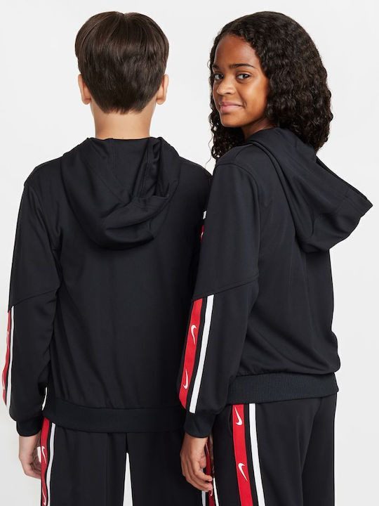 Nike Παιδική Ζακέτα Sportswear Club Μαύρο-Κόκκινο