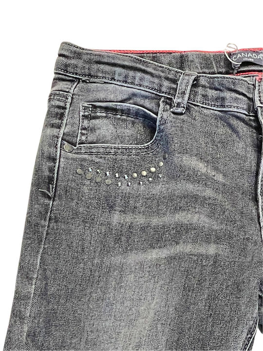 Canada House Pantaloni copii din denim Cărbune de lemn