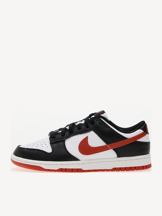 Dunk Low Retro Sneakers White / Dragon Red-black