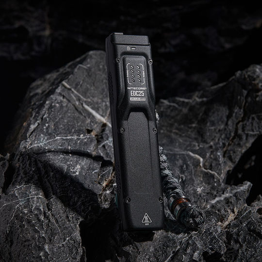 NiteCore Wiederaufladbar Taschenlampe LED mit maximaler Helligkeit 3000lm EDC25 Schwarz