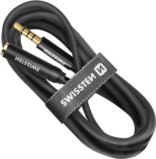 Swissten Audio Cable 3.5mm Male - 3.5mm Female Black 1.5m 73501102