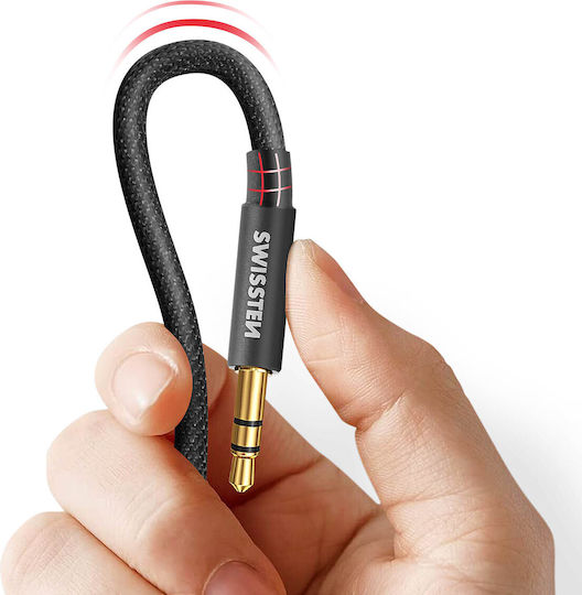 Swissten Audio Cable 3.5mm Male - 3.5mm Female Black 1.5m 73501102