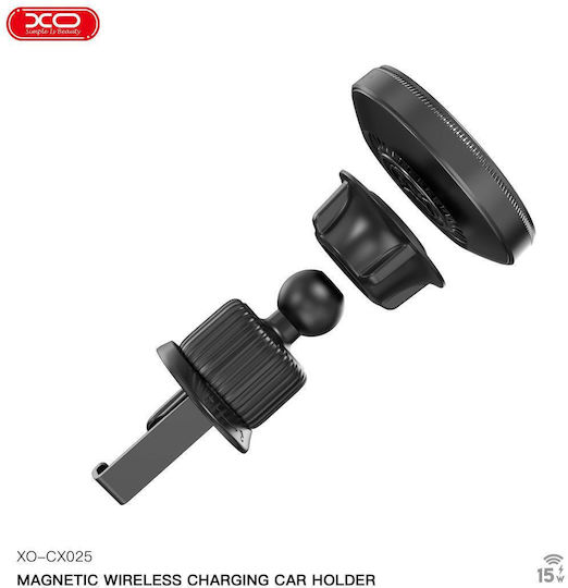 XO Car Mobile Mount with Magnet and Wireless Charging Black