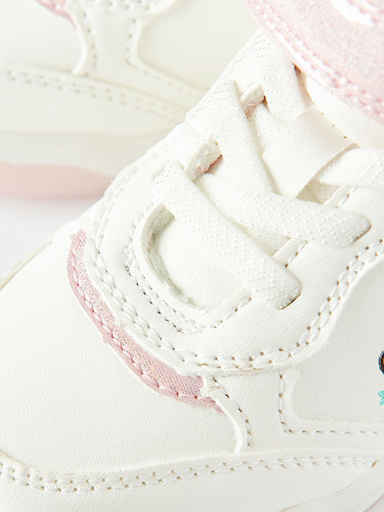 Παιδικά Sneakers High με Σκρατς Λευκά