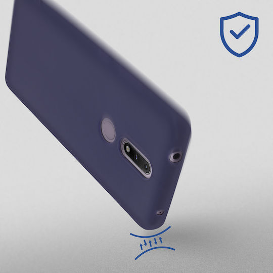 Husă Nokia 2.4 Flexibilă Anti-șoc Finisaj Mat Anti-zgârieturi Albastru
