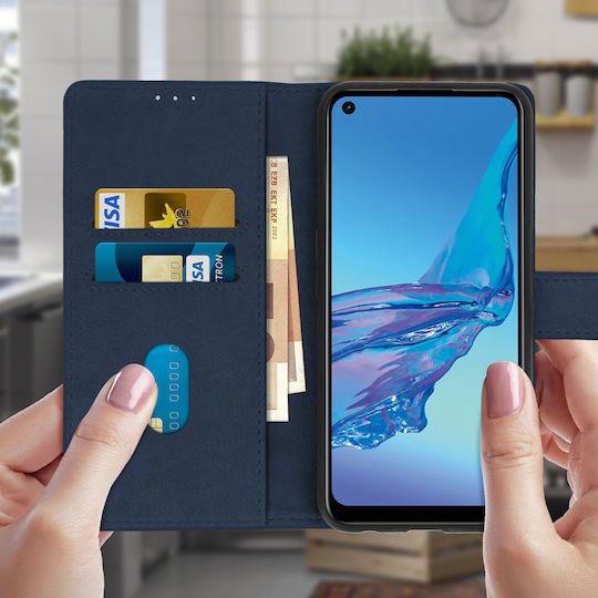 Rückseite Oppo A53 A53s Vollabdeckung mit Standfunktion Dunkelblau