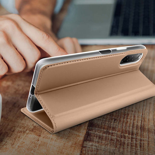 Slim Flip Wallet Case Business Series for Sony Xperia 10 2 in Rose Gold