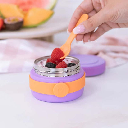 MontiiCo Baby Set mit Gabel aus Kunststoff Rosa 4Stück