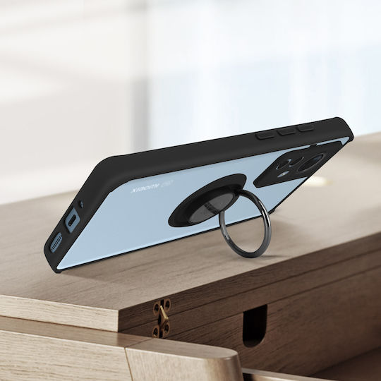Калъф Xiaomi 12 12x двукомпонентен метален пръстен стойка черен