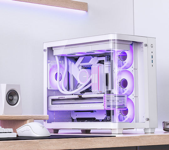 Jonsbo TK-3 Gaming Midi Tower Computer Case with Side Window White