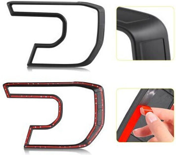 Set de 2 spoturi decorative negre mate pentru Ford Ranger T9 Wildtrak Sport XLT