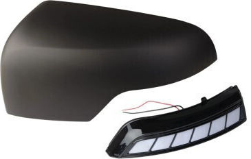 Σετ 2 Δυναμικά Καπάκια Καθρεπτών Led Μαύρο Ματ Ford Ranger T6 T7 T8 2012-2022