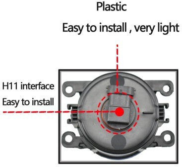 Set de 2 Lumini de Ceață LED Dacia Renault Nissan Lumină Albă+Galbenă Diametru 3" 90mm 30w 12/24v Conector H11 H8