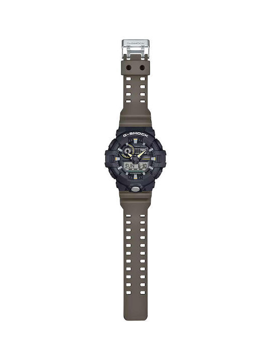 Casio Digital Uhr Chronograph Batterie mit Schwarz Kautschukarmband