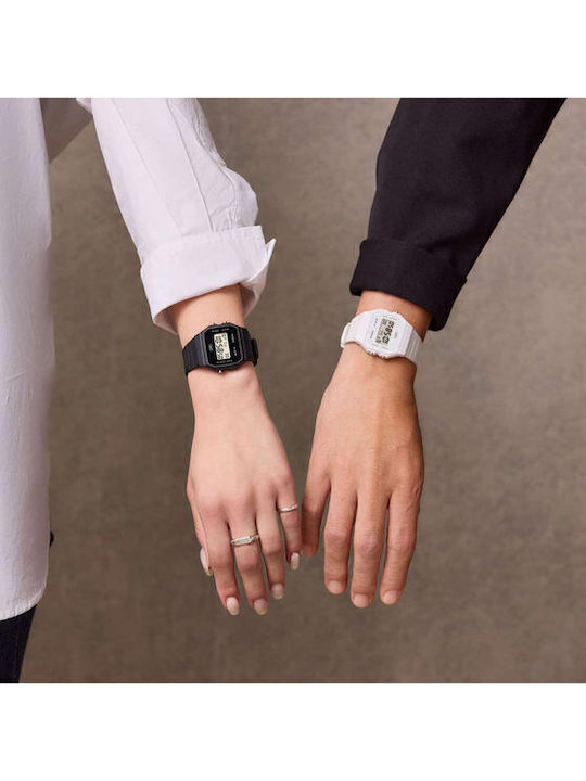 Casio Ψηφιακό Ανδρικό Ρολόι 35mm Χρονογράφος Μπαταρίας με Μαύρο Καουτσούκ Λουράκι