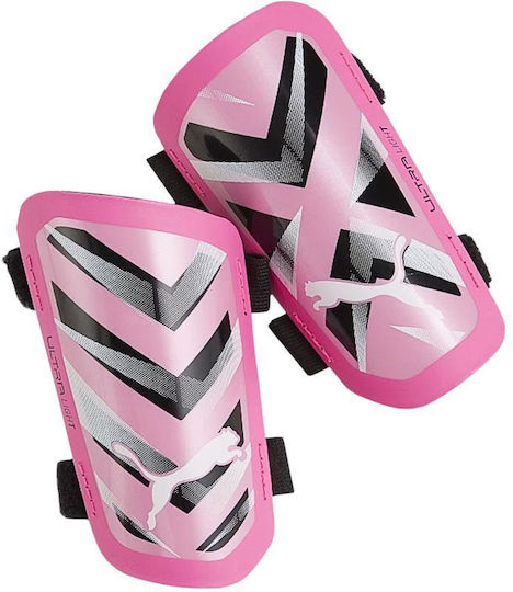 Puma Ultra Light Strap Adults Soccer Shin Protectors Pink 030875-08