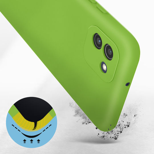 Samsung Galaxy A03 Silicone Case Semi-rigid Soft-touch Finish Green