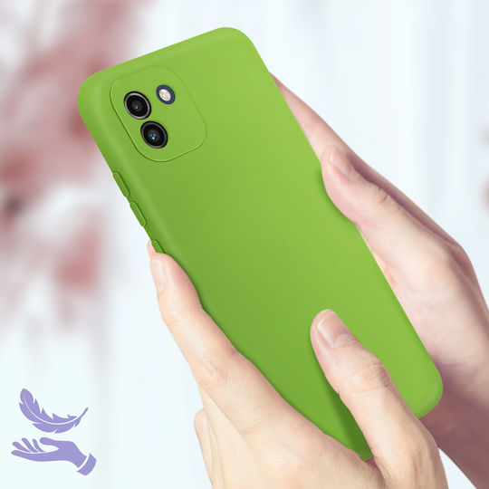 Samsung Galaxy A03 Silicone Case Semi-rigid Soft-touch Finish Green