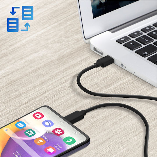 Avizar USB 2.0 Kabel USB-C männlich - USB-C Power Delivery (PD) Schwarz 2m DATAC-2MFC-BK-C2C