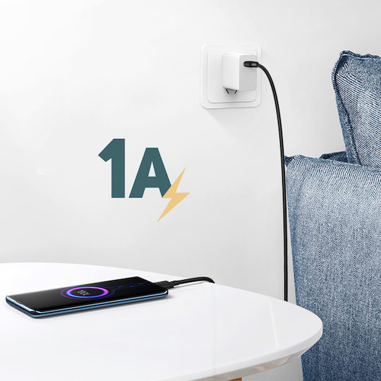 Avizar Редовна USB 2.0 до микро USB кабел Черен 2м (DATA-2M-MICUSB) 1бр