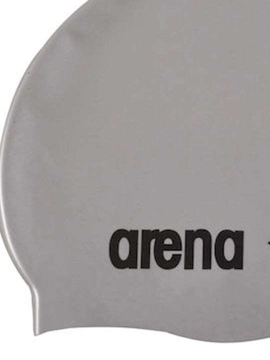 Arena Silicone Kids Swimming Cap Silver