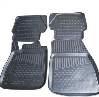 Novline Set Covorașe Față și Spate 4buc din Furtun pentru Renault Twingo 2014 Negre
