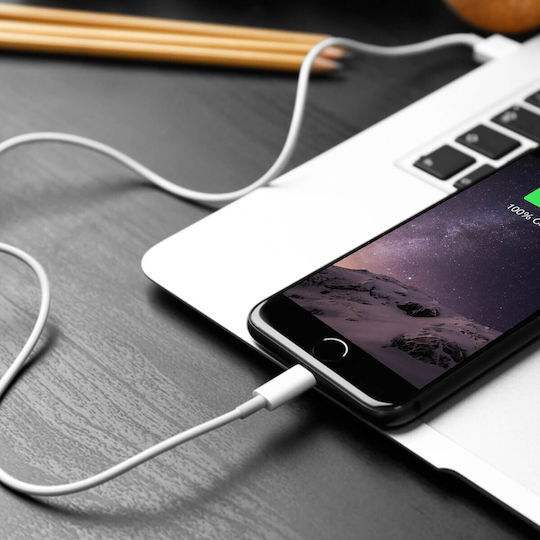 Avizar USB-A to Lightning Cable Λευκό 1m (DATA-IP5)