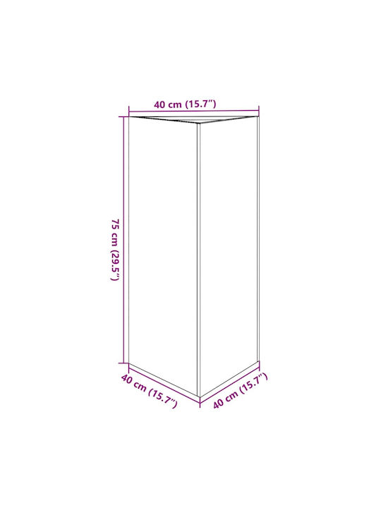 vidaXL Set 2 Pots Metal