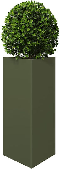 vidaXL Set of 2 Metallic Flower Pots Lime Green 40x34.5x70cm