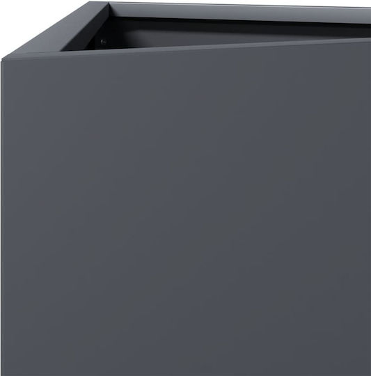 vidaXL Set of 2 Metallic Flower Pots Anthracite 40x34.5x70cm