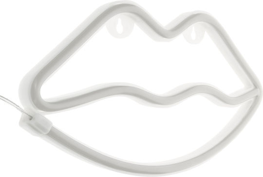 Neon Lippen Licht Wandaufhänger Stromkabel AA Batterien Rot Neon Lippen Licht Wandaufhänger Stromkabel AA Batterien Rot