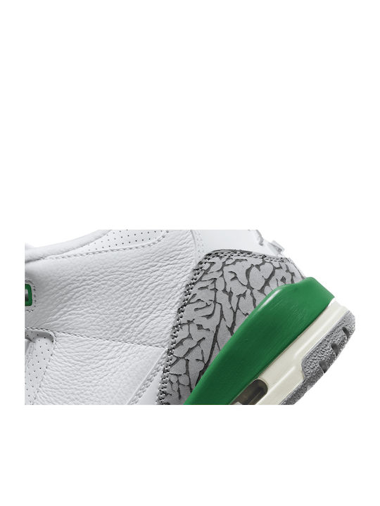 Air  3 Retro Damen Stiefel White / Lucky Green / Varsity Red / Cement Grey / Sail