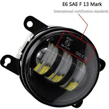 Rundς Nebelscheinwerfer Auto LED 12 / 24V 30W 9cm mit Weiß Beleuchtung 1Stück