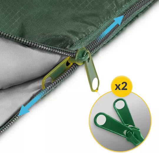 4FIZJO Schlafsack Einzeln Green