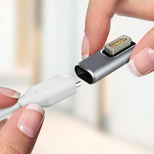 Macbook Magsafe 1 Adapter Usb-c Stromversorgung Kompakt Silber