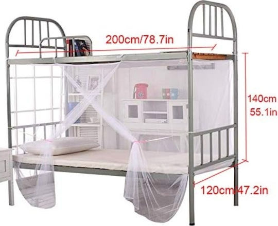Double Square Hanging White Camping Mosquito Net 200*140*180cm