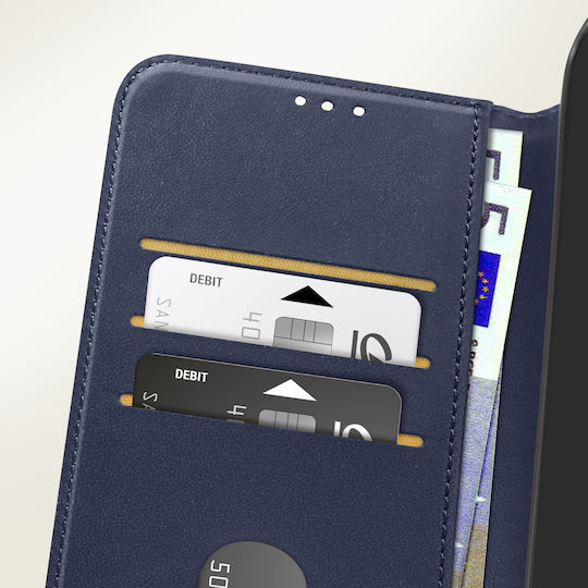 Hülle Motorola Moto G5 Wallet Support Binfen Serie Farbe Mitternachtsblau