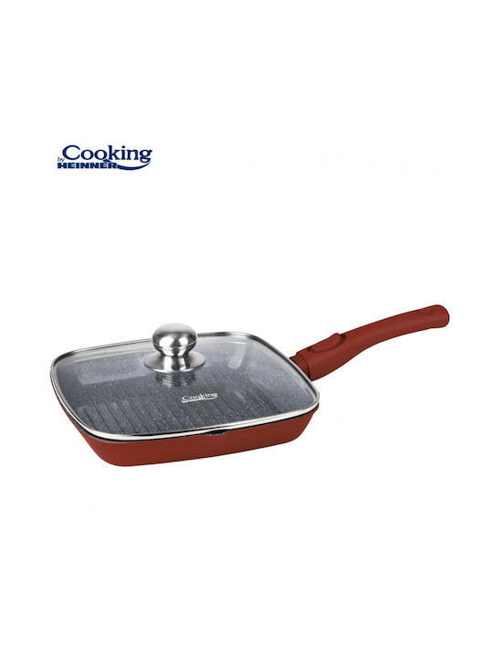 Heinner Calabria Grătar Din Aluminiu Cu Capac Cu Acoperire Ceramică 28cm