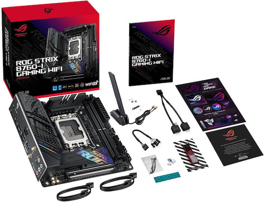 Asus ROG STRIX B760-I GAMING WIFI Motherboard Mini ITX με Intel 1700 Socket 90MB1D90-M0EAY0
