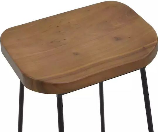 Hocker Bar Hölzernes Lamul Walnut-black 48x42x71cm