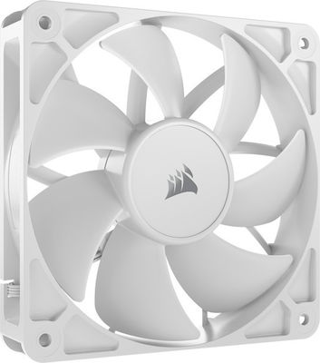 Corsair RS120 Case Fan with White Lighting and Connection 4-Pin PWM 1pcs White