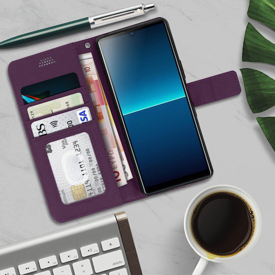 Sony Xperia L4 Wallet Case with Video Support Purple
