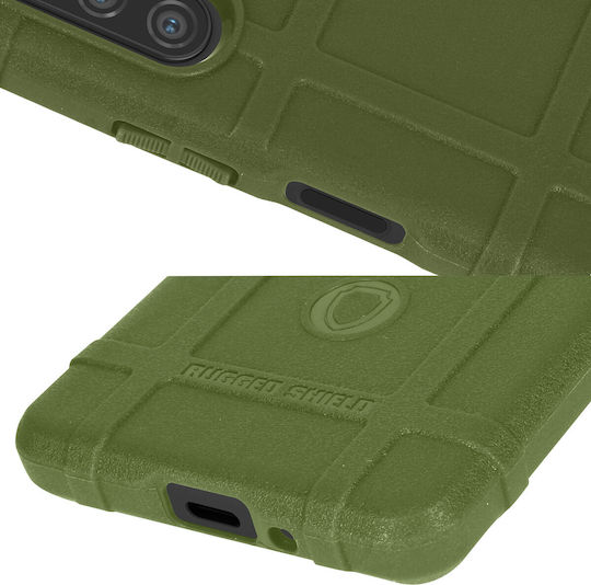 Case Sony Xperia 10 V 10 Vi Antishock Relief Pattern Silicone Khaki