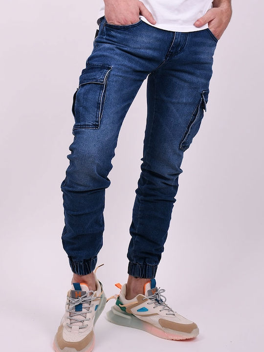 Men's Blue Cargo Jeans