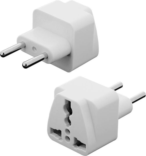 Universal Socket Adapter United Kingdom USA Caribbean Type G Plug White