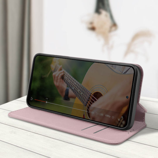Flip Case Oppo Find X5 Lite Magnetic Card Holder Video Support Rose Gold