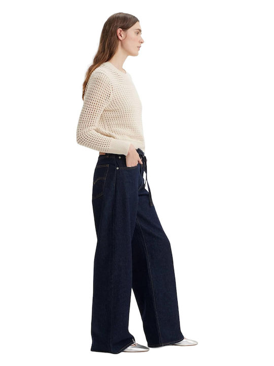 Levi's Women's Jean Trousers in Straight Line Dark Indigo