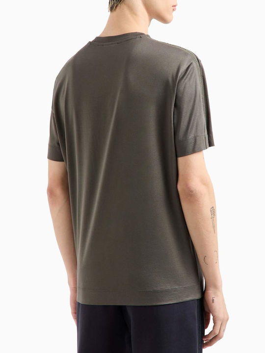 Emporio Armani T-shirt Bărbătesc cu Mânecă Scurtă Verde